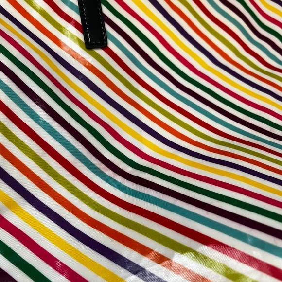 Kate Spade Multicolor Diagonal Stripe Diaper Bag with Black Handles - Picture 12 of 15